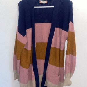Color Block relaxed cardigan